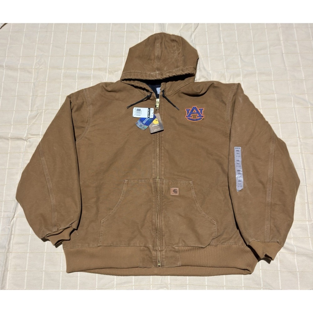 NWT Rare CARHARTT 4XL  Auburn Coat Sandstone Quilt Lined 100826 J130 BRN